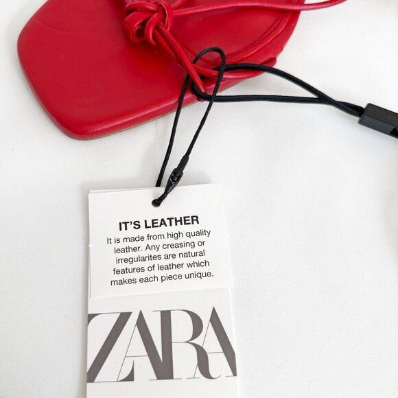Zara Heeled Leather Strappy Sandals 2842/001 - Picture 10 of 12